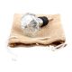 Clear Crackle Melon Glass Wine Stopper 
